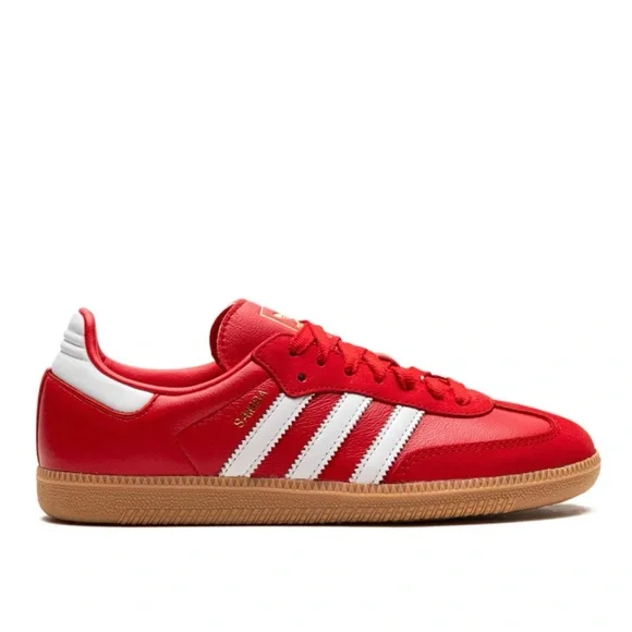 Adidas Samba Red and White Sneakers - Picture 1 of 4